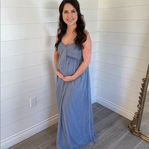 *Blue* Amsale Maternity Bridesmaid Gown